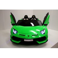 Электромобиль Lamborghini Aventador SVJ Зеленый